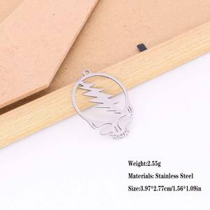 卸売流行のスティーリーシンボルステンレスリンクチェーン感謝の念を持ったデッドヘッド音楽祭ジュエリーネックレス - Product Image 2