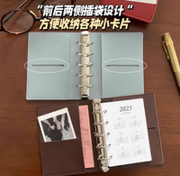 Classeur en matériau PU avec logo personnalisé Classeur à main Livre de comptes Mini Taille Facile à transporter