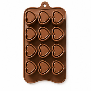 Heart Shaped Silicone Chocolate Mold 15Cup DIY Ice Cube Cookie Fondant Mold Oven Safe Flexible Food Grade - Product Image 3