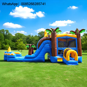 Château Gonflable Thème Marin Bleu Dauphin avec Toboggan Aquatique pour Jardin, Combo Gonflable et Toboggan pour Enfants, Vente en Gros - Product Image 6