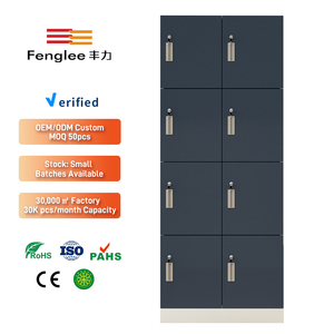 Armario de Almacenamiento de Acero Resistente a <span class=keywords><strong>la</strong></span> Oxidación, Tamaño Personalizado, 8 Puertas, Gran Espacio, Venta al Por Mayor de Fábrica, Muebles KD - Product Image 3