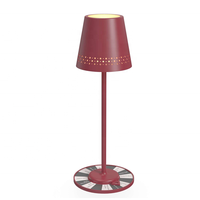 Moderne Hohle Lampenschirm-Tischlampe mit Roulette-Design, Touch-Schalter, PC RGB, Wiederaufladbare Batterie, Barbeleuchtung, Glücksspielrad-Basis