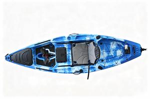Kayak de pêche à pédales en PEHD de 10 pieds, monoplace, type sit-on-top, avec moteur électrique, durable pour l'océan et les lacs, canoë motorisé - Product Image 3