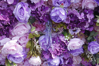 LEXI Nouveau design, toile de fond murale en tissu de soie 5D violet fait main avec livraison rapide pour mariage, Saint-Valentin, Pâques