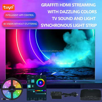 Boîte de synchronisation LED intelligente, bandes lumineuses LED pour PC et TV, rétroéclairage dynamique pour les jeux et les films