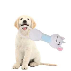 Produttore del commercio all'ingrosso carino macaron di colore colorato morbido peluche <span class=keywords><strong>cane</strong></span> <span class=keywords><strong>bianco</strong></span> con la corda set - Product Image 3