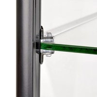 Freistehende, umweltfreundliche Einzelhandelsvitrine mit LED-Beleuchtung, robustem Aluminium und gehärtetem Glas für den Großhandel