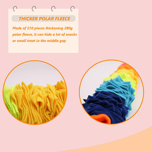 Jouet interactif de distribution de friandises pour chiens et chiots, tapis de renifflement en forme de serpent arc-en-ciel pour la recherche de nourriture et l'alimentation lente en gros - Product Image 4