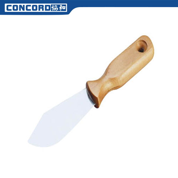 Guand dong usine dur manche en bois lame en acier au carbone poli miroir bâtiment maison utilisation couteau à mastic