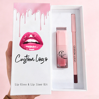 Ensemble de rouge à lèvres mat à haute teneur en pigment Vente en gros 2 en 1 Marque privée Brillant à lèvres liquide étanche Kit de stylo crayon à lèvres