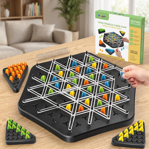 Juego de Mesa de Estrategia Chain Triangle Cheese - Juguete Educativo de Diseño Tradicional Metálico para Decoración del Hogar - Product Image 2