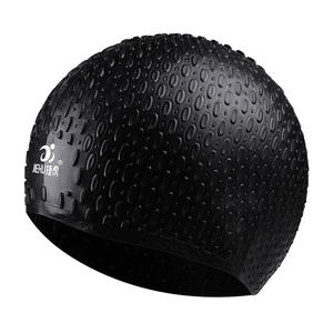 Jiehu – bonnet de bain unisexe en silicone, extra large, imperméable, confortable pour cheveux longs, design goutte d'eau - Product Image 1