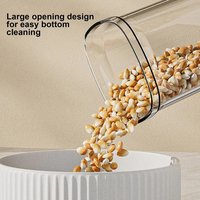 Pots de stockage des aliments Conteneur scellé Visibilité facile Organisateur de céréales Distributeur Transparent Logo personnalisé Sac Opp Multifonction