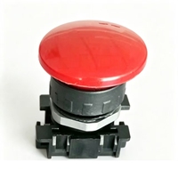 Bouton poussoir en forme de champignon, marque AIRCOMP, rouge