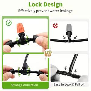 Kit de riego automático con tubería de 1/2 pulgada y cabezal de aspersión de conexión rápida para sistema de enfriamiento por nebulización en jardín o patio. - Product Image 2