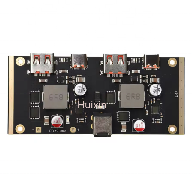2-channel Independent Output PD 100W Fast Charging Module DC 12-30V Type-C+USB A DC5.5 * 2.5 Supports PD2.0, PD3.0, QC2.0, QC3.0