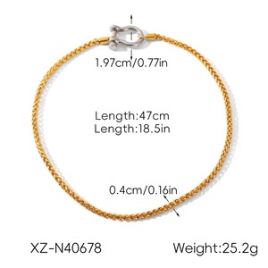 Stainless Steel <strong>Unique</strong> Hypoallergenic <strong>Silver</strong> Gold Chain <strong>Necklace</strong> Women Chic Fashion Ornament - Product Image 6