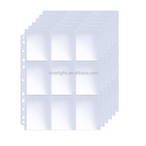 Plastic 9 pockets Sport Cards Protector Binder Trading Card Sleeves for Pokeman