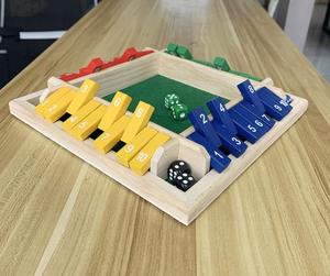 Box Dice <strong>Game</strong> Classic <strong>4</strong> Sided Wooden <strong>Board</strong> <strong>Game</strong> Flip 10 Numbers Classic Tabletop <strong>Games</strong> - Product Image 3