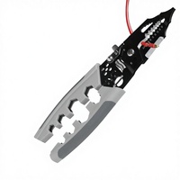 Dénudeur de fils multifonction 28 AWG en acier au manganèse, haute précision, durable, pour câbles électriques, gris/noir, outil de gros