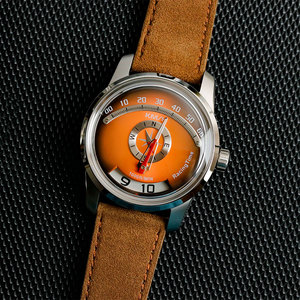 นาฬิกาข้อมือผู้ชาย SW200 Wandering hours Automatic Retrograde Minutes Watch Center Seconds complication Mechanical unique รุ่น SM1066 - Product Image 1