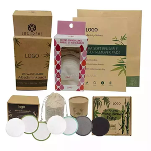 Tampons démaquillants personnalisés avec logo, hypoallergéniques, réutilisables, en fibres de bambou, tampons démaquillants en mélange de bambou, lingettes cosmétiques lavables - Product Image 4