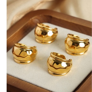 Couple <b>Ring</b> Men's Gold Plated <b>Titanium</b> Stainless Steel <b>Ring</b> Hip Hop Style with Moissanite Zircon Wholesale Wedding <b>Rings</b> - Product Image 6
