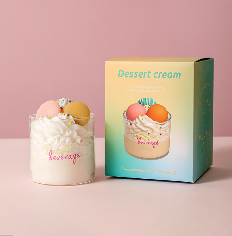 Bougie parfumée Macaron (parfum : Candy)