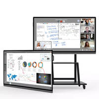 Pantalla Plana Interactiva con Marco de Aleación de Aluminio, 4K UHD, 20-40 Puntos Táctiles, Sistema Operativo Android, Software de Pizarra Digital, Tableros Multitáctiles para Centros Comerciales