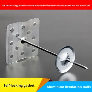 Clous d'isolation triangulaires en aluminium pour l'isolation des conduits <span class=keywords><strong>de</strong></span> climatisation centrale et la fixation <span class=keywords><strong>de</strong></span> la <span class=keywords><strong>laine</strong></span> <span class=keywords><strong>de</strong></span> <span class=keywords><strong>verre</strong></span>, longueurs <span class=keywords><strong>de</strong></span> 5 cm et 7 cm - Product Image 5