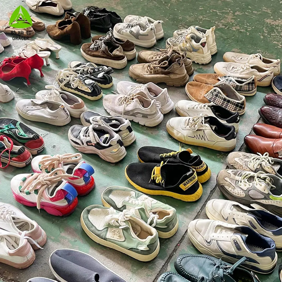 Sapatos de segunda mão misturados originais usados, segunda mão sapatos nos eua