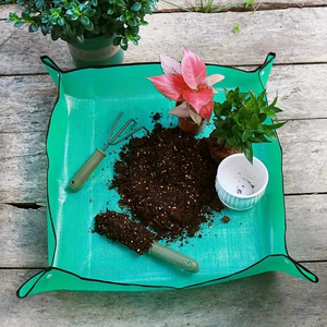 1 tapete de plantación de 50-100 cm, almohadilla plegable para jardinería, para trasplantar plantas y flores, impermeable - Product Image 1