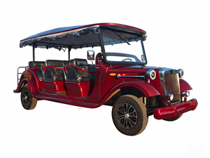 Coche Eléctrico Clásico Rojo de Turismo Más Vendido - Diseño Especial Antiguo con Tracción a las Cuatro Ruedas, 6-14 Asientos, Velocidad de 30-40 km/h - Product Image 2