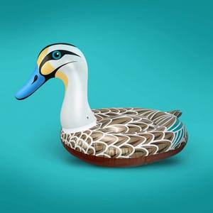 Flotador de Piscina MAKE WAVES Pacific de PVC Negro con Forma de Pato - Uso para Adultos 180x98cm - Product Image 2