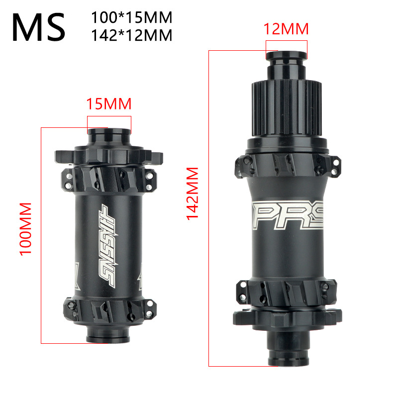Black thru-axle MS 28Holes