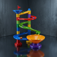 Juego de Pistas de Canicas Impresas en 3D con Tecnología FDM, Rampas en Espiral, Embudo, Juguete Educativo STEM para Niños, Personalizado OEM