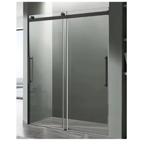 Profils en aluminium en verre transparents et panneaux latéraux transparents pour la salle de douche