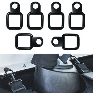Boucle de fixation métallique QY, 6 pièces, anneaux carrés en acier pour Jeep Wrangler 95-17, rangement de coffre de pick-up tout-terrain - Product Image 4