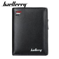 Baellerry dompet pendek pria, dompet pendek gaya Eropa dan Amerika Multi Slot kartu dan dompet koin dengan gesper modis untuk anak muda