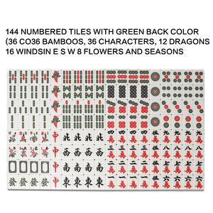 ألعاب مائدة صينية طقم ماهجونج عالي الجودة متين صندوق ألومنيوم محمول طقم ماهجونج - Product Image 3