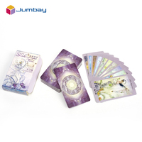 Jeu de cartes de tarot personnalisé avec logo imprimé en couleur, cartes originales, emballage varié, mots explicatifs, jeu de cartes portables en papier