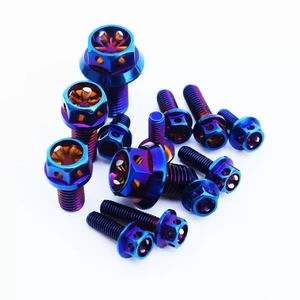 สก<span class=keywords><strong>ร</strong></span>ูไทเทเนียม M5x8 <span class=keywords><strong>10</strong></span> 12 15 18 20 25 30 35 40 45 50 มม. เก<span class=keywords><strong>ร</strong></span>ด 5 สก<span class=keywords><strong>ร</strong></span>ูไทเทเนียม Ti สำหรับจักรยานยนต์ - Product Image 1