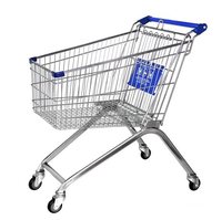 Chariot de courses en acier métallique pour supermarché