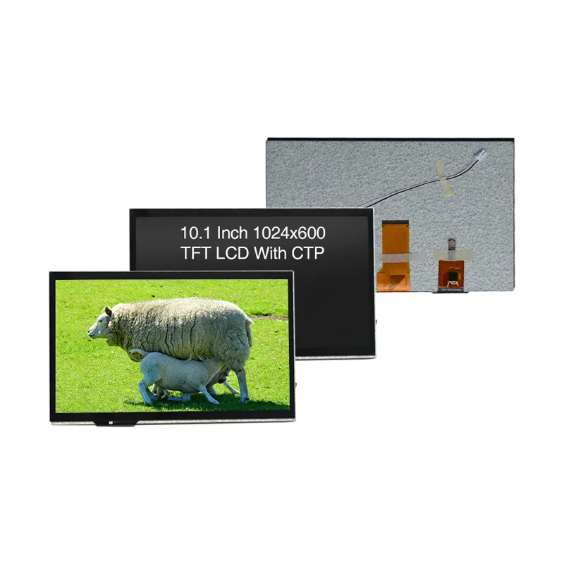 Pantalla LCD I2C de 10,1 pulgadas, Panel de pantalla táctil tft capacitivo, 1024x600, 10,1 pulgadas, LVDS