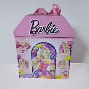 BSCI Grosir Mainan Boneka Anak-anak Ukuran Cetak Kustom Kotak Kemasan Hadiah dengan Kunci Logam untuk Anak-anak