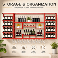 Étagère de présentation de style industriel HONGYAN, étagère de rangement en fer forgé, armoire murale, écologique, durable, pour restaurant