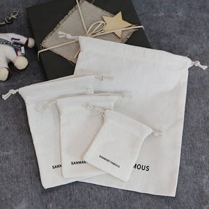 Sac en coton biologique personnalisé avec logo imprimé, pour emballer des bougies, des savons, des cadeaux, avec cordon de serrage, pochette anti-poussière en coton - Product Image 6
