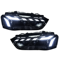 Pour Audi A4 B8 2013 2014 2015 2016, ensemble de phares LED bi-projecteurs style A5 RS5 avec DRL et boîtier noir