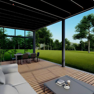 Hot Bán thiết kế hiện đại bioclimatic pergola <span class=keywords><strong>gazebo</strong></span> cho vườn nhôm Patio ban công mái nhà bên ngoài Sun Shade pergolas - Product Image 3