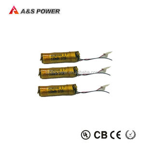 Small lithium polymer batteries <strong>3</strong>,7 V 130 mAh cylindrical 100 mAh LiPo battery 08310 for sepaker/earphone - Product Image 4